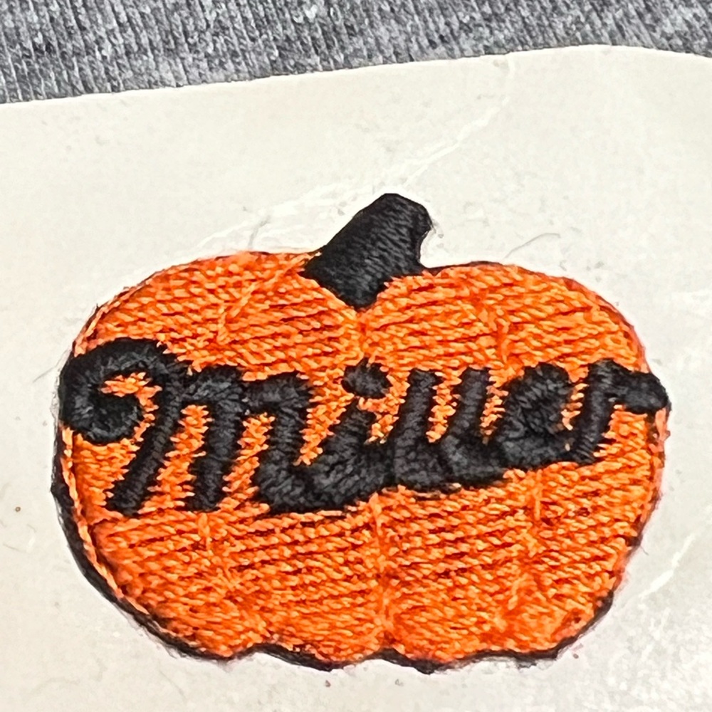 ULTRA RARE Vintage Miller lite beer patch embroidery applique Halloween Pumpkin
